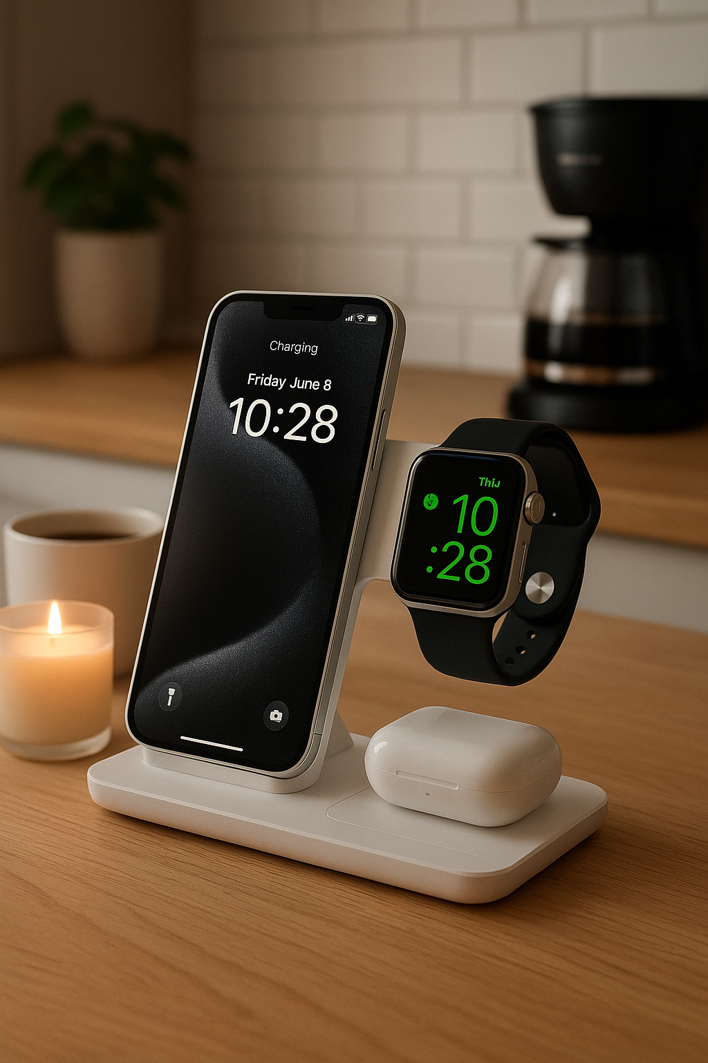 Hopfällbar laddstation- 3 i 1