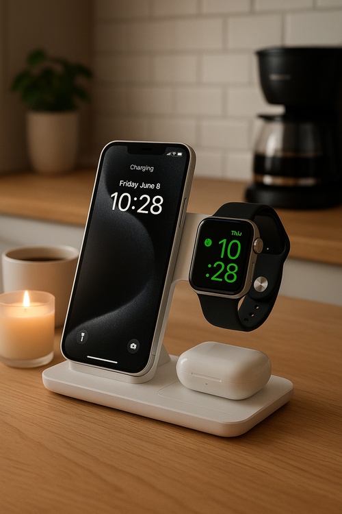 Hopfällbar laddstation- 3 i 1